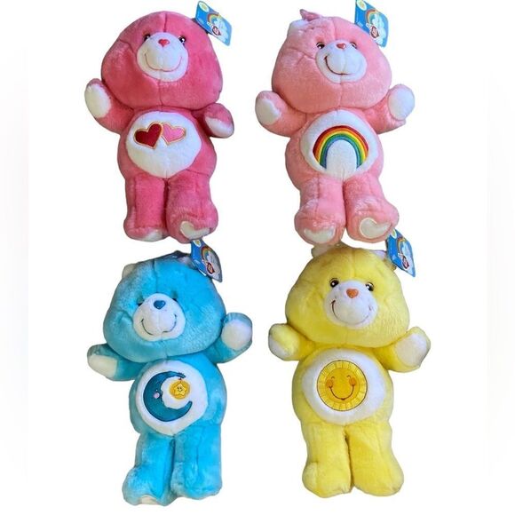 Nwt Vtg 2002 Care Bears Stuffed Pink Toy Bear Cheer 20s Anniversary Animal 13” - Picture 3 of 8